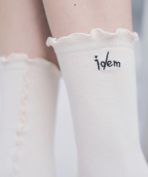 idem(イデム)の「idem Mellow Socks/ロゴ刺繍メロウソックス(ソックス/靴下・レディース・アイボリー・FREE)」の3枚目の写真