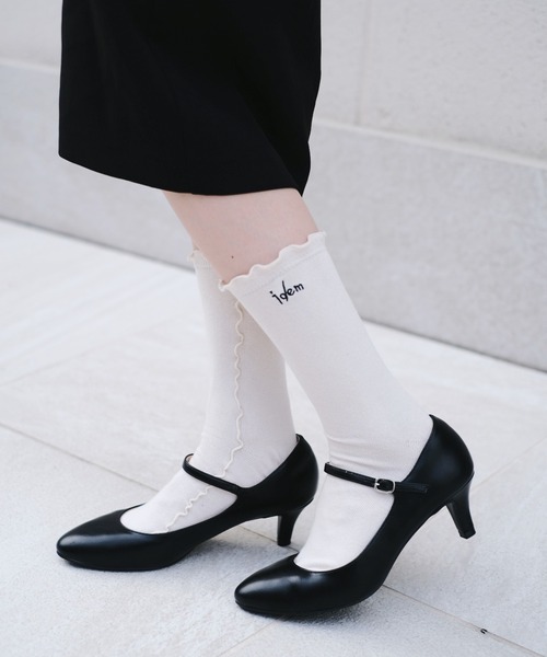idem(イデム)の「idem Mellow Socks/ロゴ刺繍メロウソックス(ソックス/靴下・レディース・アイボリー・FREE)」の7枚目の写真