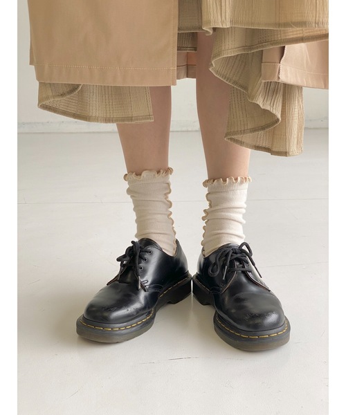 idem(イデム)の「idem Mellow Socks/ロゴ刺繍メロウソックス(ソックス/靴下・レディース・アイボリー・FREE)」の5枚目の写真