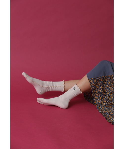 idem(イデム)の「idem Mellow Socks/ロゴ刺繍メロウソックス(ソックス/靴下・レディース・アイボリー・FREE)」の12枚目の写真