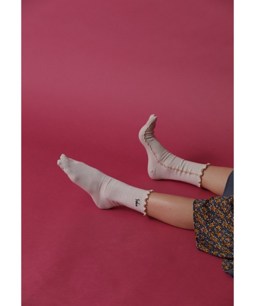 idem(イデム)の「idem Mellow Socks/ロゴ刺繍メロウソックス(ソックス/靴下・レディース・アイボリー・FREE)」の11枚目の写真