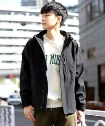 SHIPS | 【WEB限定】SHIPS: ウォッシャブル 4WAYストレッチ ポンチ フード ブルゾン(ブルゾン)