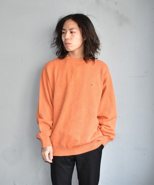 TOMMY HILFIGER（トミーヒルフィガー）の「【ヴィンテージ古着】TOMMY HILFIGER/トミーヒルフィガー コットンセーター（ニット/セーター・メンズ・オレンジ・LARGE）」の5枚目の写真