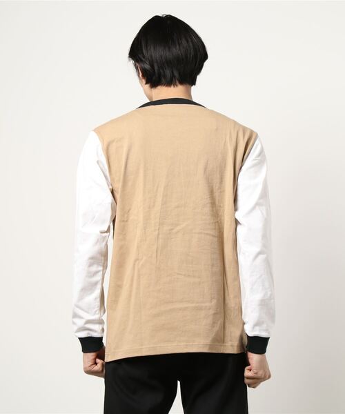 Champion（チャンピオン）の「【Champion】クレイジーロンＴ（Tシャツ/カットソー・メンズ・ホワイト/ベージュ/ネイビー・M/L/XL）」の5枚目の写真