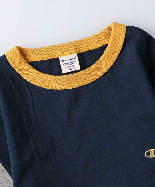 Champion（チャンピオン）の「【Champion】クレイジーロンＴ（Tシャツ/カットソー・メンズ・ホワイト/ベージュ/ネイビー・M/L/XL）」の6枚目の写真