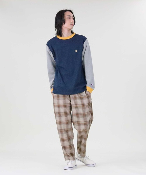 Champion（チャンピオン）の「【Champion】クレイジーロンＴ（Tシャツ/カットソー・メンズ・ホワイト/ベージュ/ネイビー・M/L/XL）」の18枚目の写真