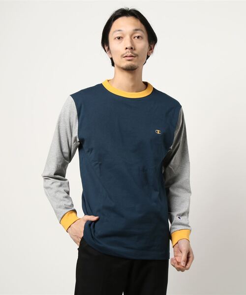 Champion（チャンピオン）の「【Champion】クレイジーロンＴ（Tシャツ/カットソー・メンズ・ホワイト/ベージュ/ネイビー・M/L/XL）」の22枚目の写真