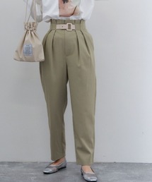 ベルトアクセント2タックパンツ