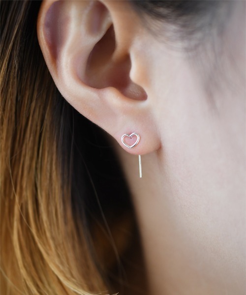Fun & Daily（ファンアンドデイリー）の「F&D : スモールハートラインピアス（ピアス（両耳用）・レディース・シルバー/ゴールド・FREE）」の12枚目の写真