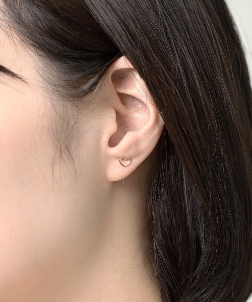 Fun & Daily（ファンアンドデイリー）の「F&D : スモールハートラインピアス（ピアス（両耳用）・レディース・シルバー/ゴールド・FREE）」の9枚目の写真