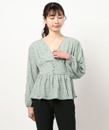 earth music&ecology | エンパイアブラウス ＊(Tシャツ/カットソー)
