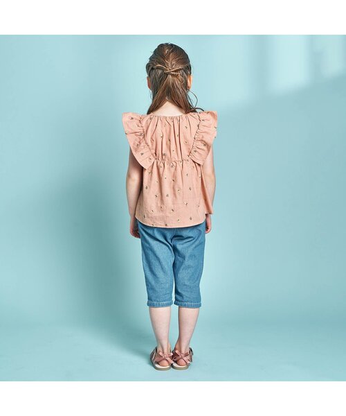 apres les cours（アプレレクール）の「フルーツ刺繍チュニック（チュニック・キッズ・イエロー/ミント/オレンジ/ラベンダー・140cm/130cm/110cm/120cm/90㎝/100cm/70cm/80ｃｍ）」の8枚目の写真