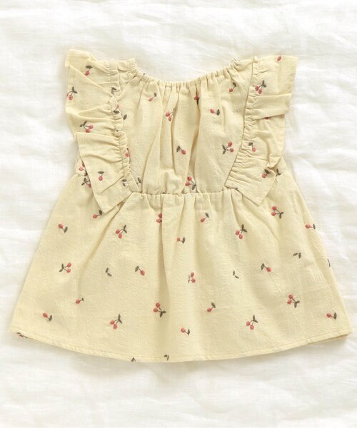 apres les cours（アプレレクール）の「フルーツ刺繍チュニック（チュニック・キッズ・イエロー/ミント/オレンジ/ラベンダー・140cm/130cm/110cm/120cm/90㎝/100cm/70cm/80ｃｍ）」の15枚目の写真