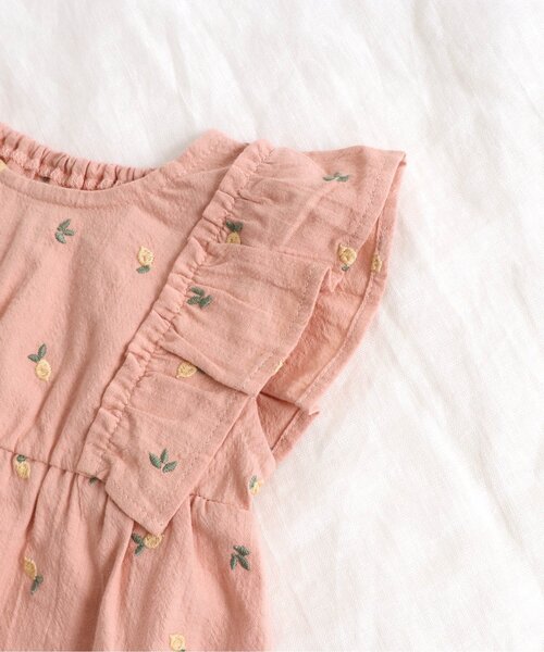 apres les cours（アプレレクール）の「フルーツ刺繍チュニック（チュニック・キッズ・イエロー/ミント/オレンジ/ラベンダー・140cm/130cm/110cm/120cm/90㎝/100cm/70cm/80ｃｍ）」の17枚目の写真