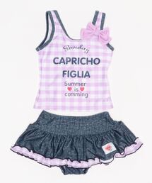 minius（ミニウス）の「【Capricho Figlia/カプリチョ フィリア】キッズワンピース風セパレーツ水着  /  CPギンガムチェックタンキニ（水着・キッズ）」