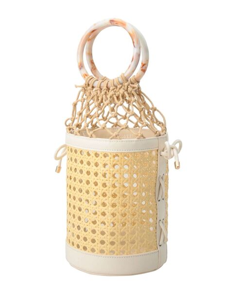 MERCURYDUO（マーキュリーデュオ）の「サイドレースアップマクラメ編みバッグ（ハンドバッグ・レディース・アイボリー/カーキ・FREE）」の8枚目の写真