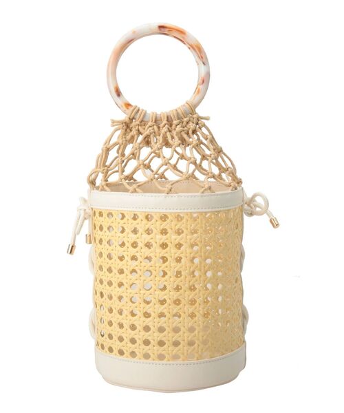 MERCURYDUO（マーキュリーデュオ）の「サイドレースアップマクラメ編みバッグ（ハンドバッグ・レディース・アイボリー/カーキ・FREE）」の11枚目の写真