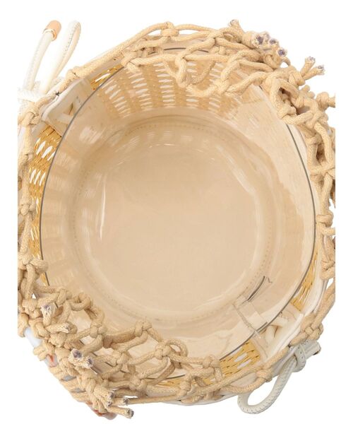 MERCURYDUO（マーキュリーデュオ）の「サイドレースアップマクラメ編みバッグ（ハンドバッグ・レディース・アイボリー/カーキ・FREE）」の7枚目の写真