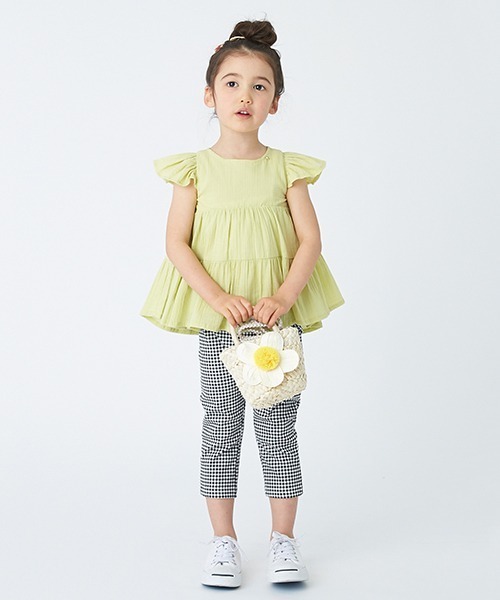 petit main（プティマイン）の「ストレッチ７分丈パンツ（スウェットパンツ・キッズ・ブラック/ライトカーキ/ライトベージュ/サックスブルー/ライトピンク・120cm/80ｃｍ/90cm/130cm/110cm/100cm）」の2枚目の写真