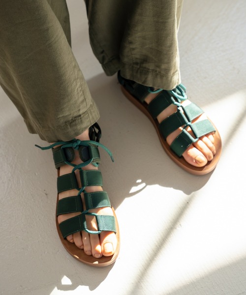 niko and...（ニコアンド）の「オリジナルリボンテープサンダル（サンダル・レディース・パープル/ブラック/グリーン・MEDIUM/SMALL/LARGE）」の2枚目の写真