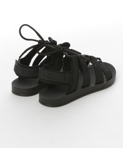 新品未使用♡リボンサンダル（ブラック） 美品 ZARA リボン プラットフォーム サンダル 黒 38 定価6590円