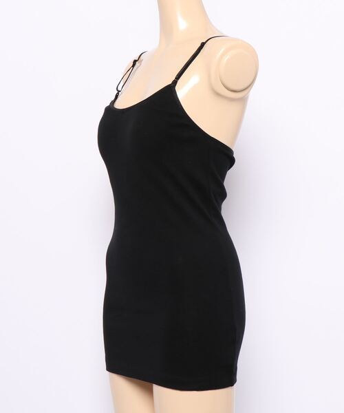 MADEMOISELLE ROPE'（マドモアゼル ロペ）の「バックレースアップブラキャミソール（キャミソール・レディース・ホワイト/ブラック・38）」の3枚目の写真