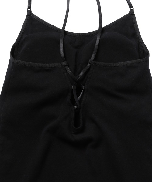 MADEMOISELLE ROPE'（マドモアゼル ロペ）の「バックレースアップブラキャミソール（キャミソール・レディース・ホワイト/ブラック・38）」の12枚目の写真