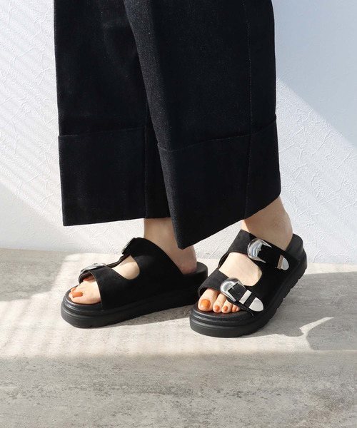 Three Four Time（ｽﾘｰﾌｫｰﾀｲﾑ）の「ウエスタンサンダル（サンダル・レディース・ベージュ/ブラック・L/M）」の5枚目の写真