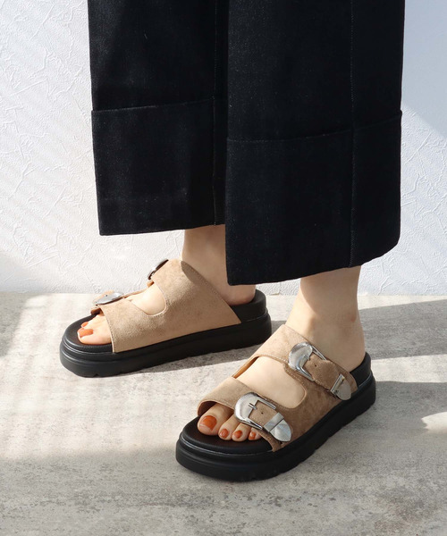 Three Four Time（ｽﾘｰﾌｫｰﾀｲﾑ）の「ウエスタンサンダル（サンダル・レディース・ベージュ/ブラック・L/M）」の6枚目の写真