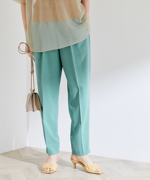 ROPE'（ロペ）の「イージーストレッチスラックスパンツ（スラックス・レディース・ブラック/ベージュ系その他/ブルー系その他4/イエロー・36/38）」の3枚目の写真