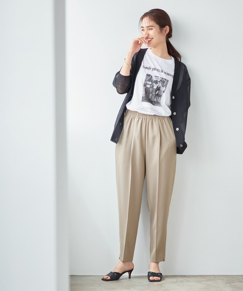 ROPE'（ロペ）の「イージーストレッチスラックスパンツ（スラックス・レディース・ブラック/ベージュ系その他/ブルー系その他4/イエロー・36/38）」の5枚目の写真