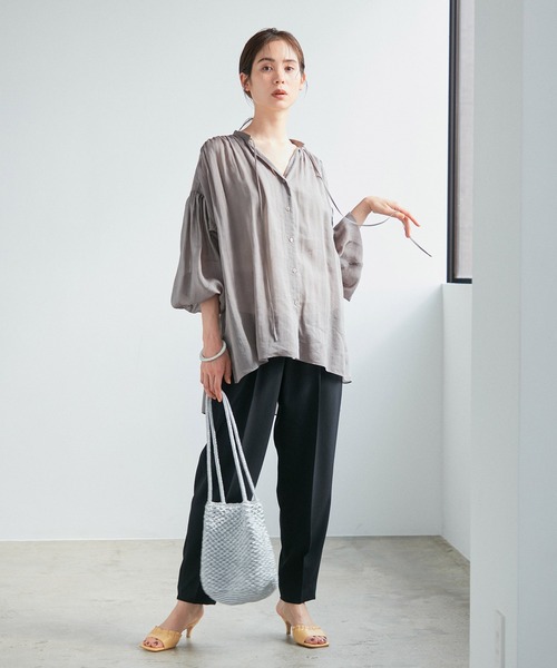 ROPE'（ロペ）の「イージーストレッチスラックスパンツ（スラックス・レディース・ブラック/ベージュ系その他/ブルー系その他4/イエロー・36/38）」の6枚目の写真