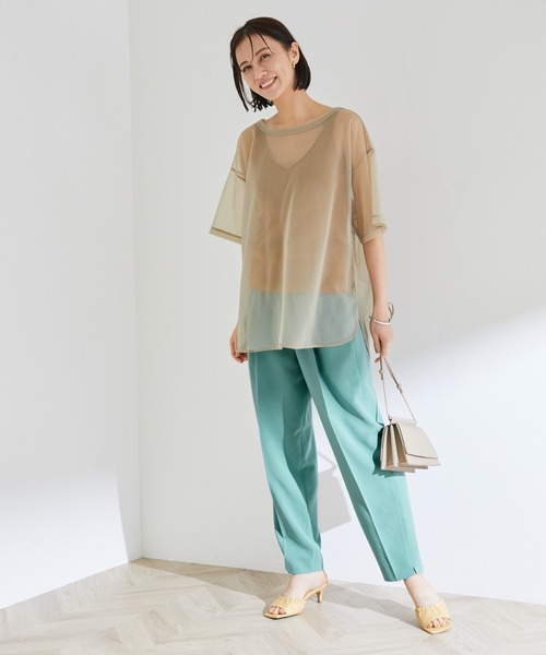 ROPE'（ロペ）の「イージーストレッチスラックスパンツ（スラックス・レディース・ブラック/ベージュ系その他/ブルー系その他4/イエロー・36/38）」の7枚目の写真