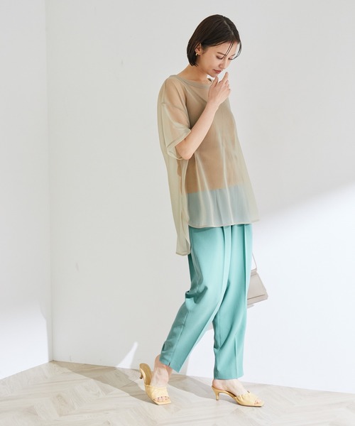 ROPE'（ロペ）の「イージーストレッチスラックスパンツ（スラックス・レディース・ブラック/ベージュ系その他/ブルー系その他4/イエロー・36/38）」の17枚目の写真