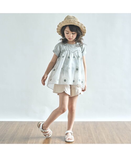 apres les cours（アプレレクール）の「花びらカットショートパンツ（その他パンツ・キッズ・ネイビー/オレンジ/インディゴブルー/グリーン/アイボリー・90/100/110/120/80/130/140）」の10枚目の写真