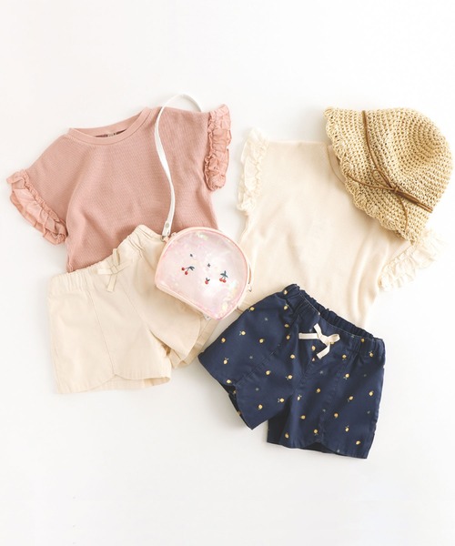 apres les cours（アプレレクール）の「花びらカットショートパンツ（その他パンツ・キッズ・ネイビー/オレンジ/インディゴブルー/グリーン/アイボリー・90/100/110/120/80/130/140）」の4枚目の写真