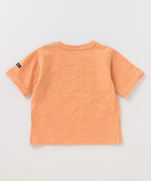 petit main(プティマイン)の「抗菌防臭ロゴプリントTシャツ(Tシャツ/カットソー・キッズ・サックスブルー/オフホワイト/オレンジ・110cm/120cm/80cm/90cm/100cm/130cm)」の12枚目の写真