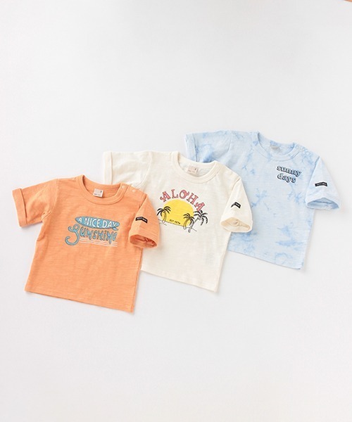 petit main(プティマイン)の「抗菌防臭ロゴプリントTシャツ(Tシャツ/カットソー・キッズ・サックスブルー/オフホワイト/オレンジ・110cm/120cm/80cm/90cm/100cm/130cm)」の9枚目の写真