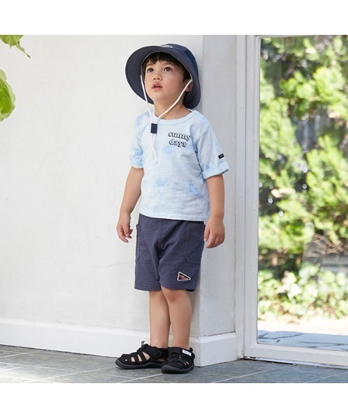 petit main(プティマイン)の「抗菌防臭ロゴプリントTシャツ(Tシャツ/カットソー・キッズ・サックスブルー/オフホワイト/オレンジ・110cm/120cm/80cm/90cm/100cm/130cm)」の18枚目の写真