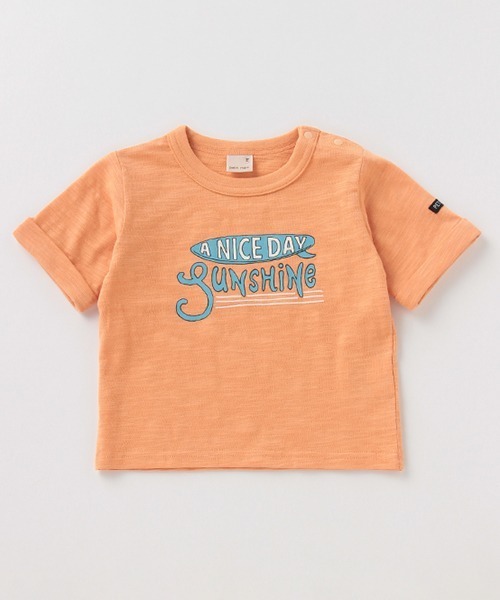 petit main(プティマイン)の「抗菌防臭ロゴプリントTシャツ(Tシャツ/カットソー・キッズ・サックスブルー/オフホワイト/オレンジ・110cm/120cm/80cm/90cm/100cm/130cm)」の15枚目の写真