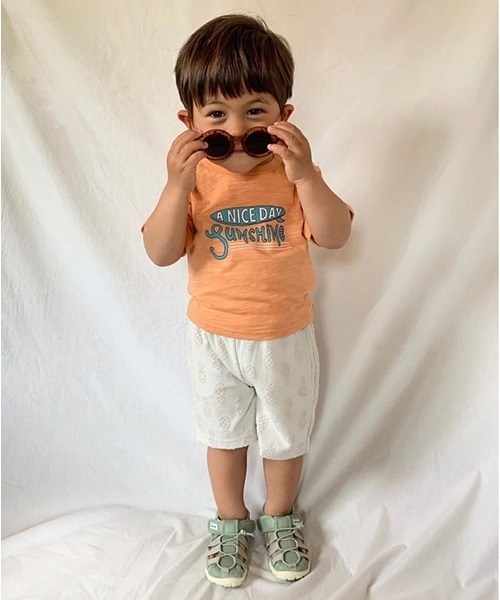 petit main(プティマイン)の「抗菌防臭ロゴプリントTシャツ(Tシャツ/カットソー・キッズ・サックスブルー/オフホワイト/オレンジ・110cm/120cm/80cm/90cm/100cm/130cm)」の14枚目の写真