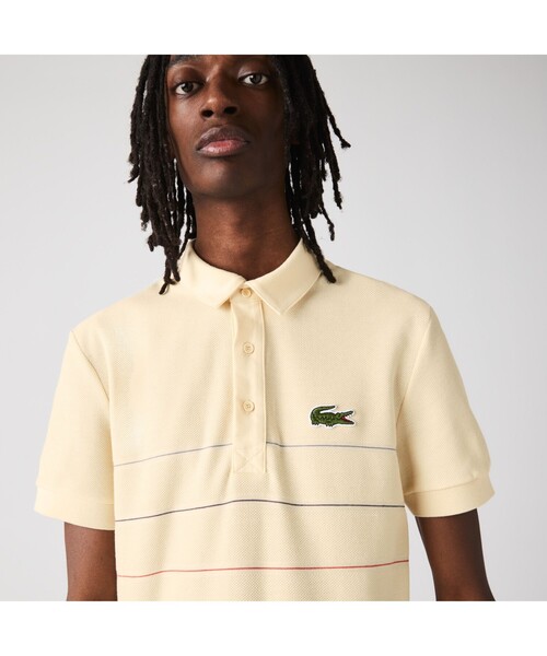 LACOSTE(ラコステ)の「切り替えピンボーダーオーガニックコットンポロシャツ(ポロシャツ・メンズ・ベージュ/ネイビー/レッド・2/4/3/5)」の13枚目の写真