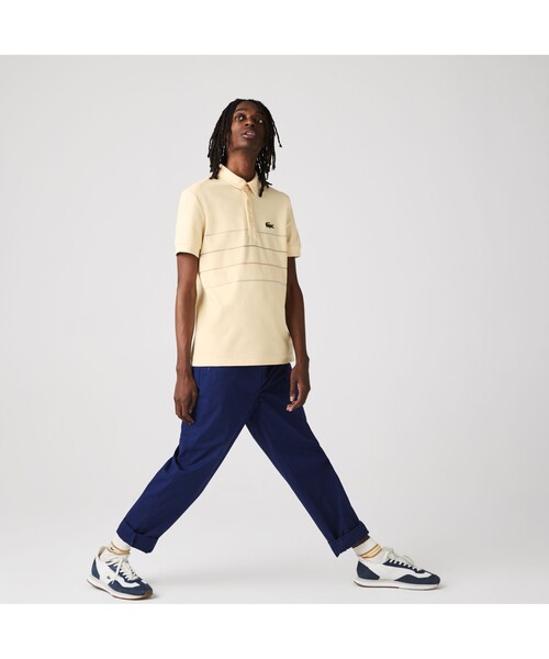 LACOSTE(ラコステ)の「切り替えピンボーダーオーガニックコットンポロシャツ(ポロシャツ・メンズ・ベージュ/ネイビー/レッド・2/4/3/5)」の12枚目の写真
