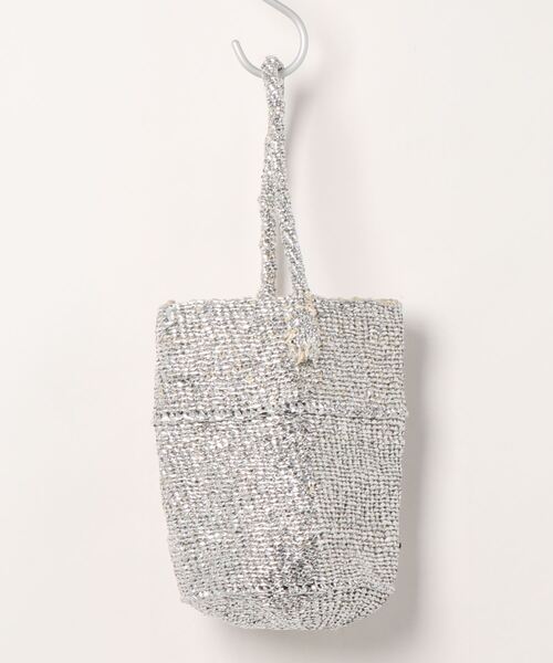 note et silence (ノートエシロンス)の「サイザルバッグ ワンハンドル ビン型(ハンドバッグ・レディース・シルバー・FREE)」の11枚目の写真