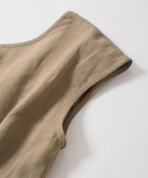 Crisp（クリスプ）の「バックリボンオールインワン（つなぎ/オールインワン・レディース・ブラウン/オートミール・FREE）」の5枚目の写真