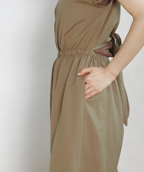 Crisp（クリスプ）の「バックリボンオールインワン（つなぎ/オールインワン・レディース・ブラウン/オートミール・FREE）」の17枚目の写真