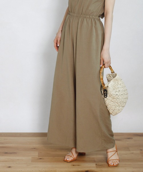 Crisp（クリスプ）の「バックリボンオールインワン（つなぎ/オールインワン・レディース・ブラウン/オートミール・FREE）」の19枚目の写真