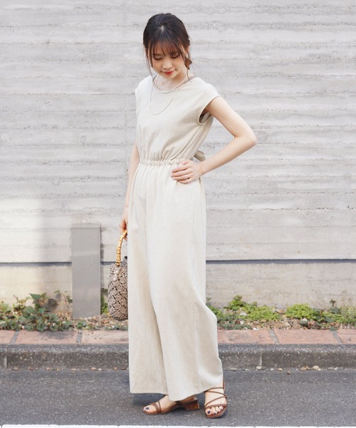 Crisp（クリスプ）の「バックリボンオールインワン（つなぎ/オールインワン・レディース・ブラウン/オートミール・FREE）」の20枚目の写真