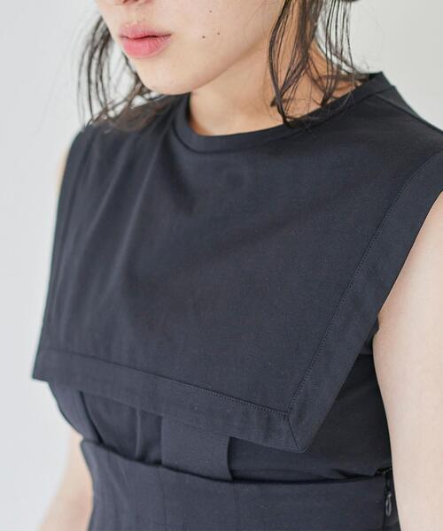 coen（コーエン）の「セーラーノースリーブTシャツ（タンクトップ・レディース・ライラック/ベージュ/ブラック・MEDIUM/LARGE）」の20枚目の写真