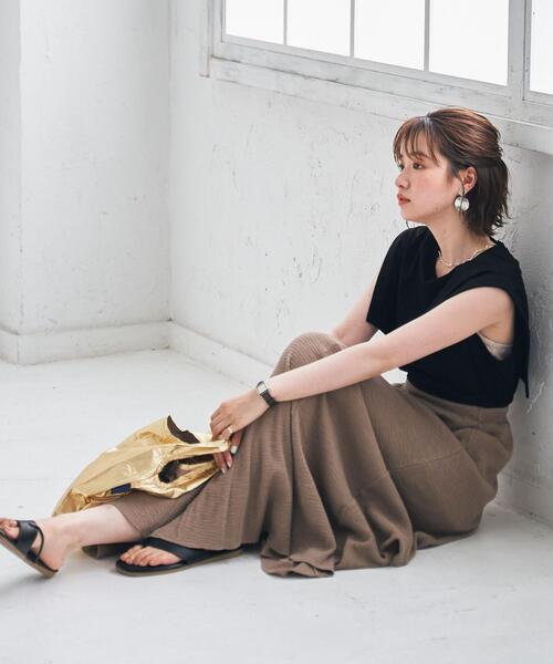 coen（コーエン）の「セーラーノースリーブTシャツ（タンクトップ・レディース・ライラック/ベージュ/ブラック・MEDIUM/LARGE）」の22枚目の写真